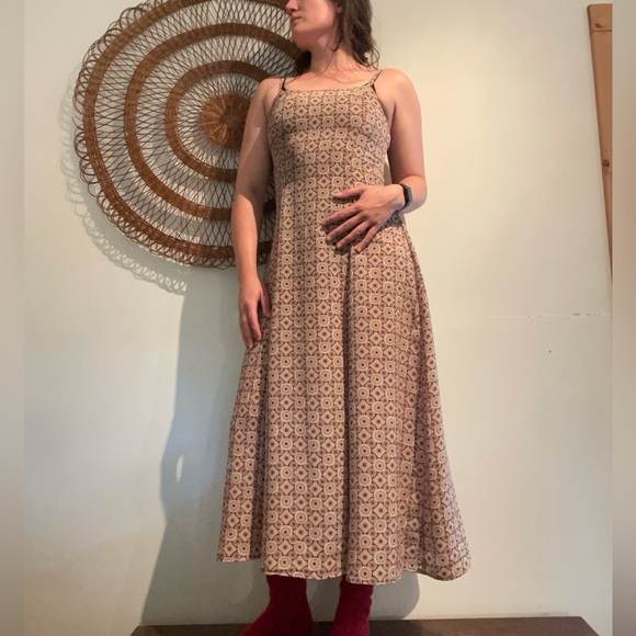 Vintage bold patterned a-line maxi dress - Picture 1 of 5